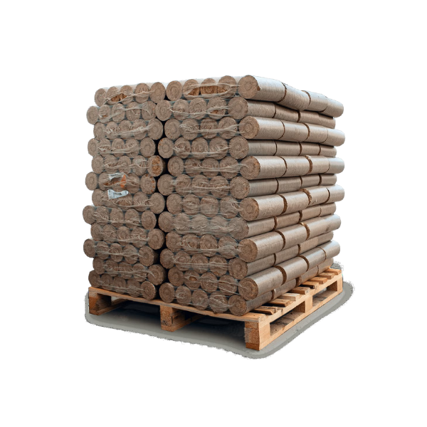 Heizfuxx Nestro XL Rot Hartholzbriketts – 960 kg Palette (96 x 10 kg) Hochverdichtete Holzbriketts für Kamin & Ofen