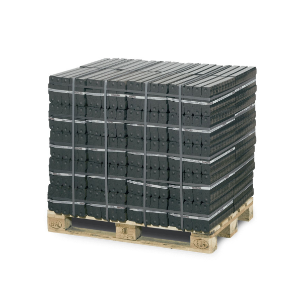 Rekord Braunkohlebriketts – 1000 kg Palette (40 x 25 kg) Langbrennende Briketts für Kamin & Ofen